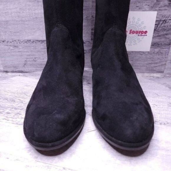 Marc Fisher Over the Knee Tall Faux Suede Flat Boot Black Women's sz 7 - Picture 4 of 13